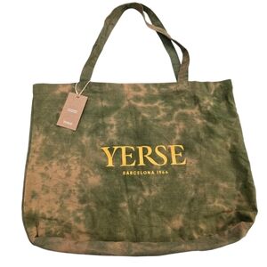 Yerse Green and Gold Tote Bag